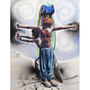 Nadir Ali Jamali, 30 x 22 Inch, Watercolour on Paper, Figurative Painting, AC-NAJ-038